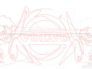14 DXF FILE VOLVO LOGO cnc file Industrial Laser Cut Router Vinil Nr0953 3D Model