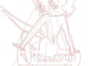 14 DXF FILE VOLVO LOGO cnc file Industrial Laser Cut Router Vinil Nr0953 3D Model