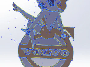 14 DXF FILE VOLVO LOGO cnc file Industrial Laser Cut Router Vinil Nr0953 3D Model