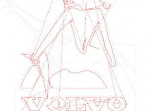 14 DXF FILE VOLVO LOGO cnc file Industrial Laser Cut Router Vinil Nr0953 3D Model