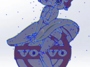 14 DXF FILE VOLVO LOGO cnc file Industrial Laser Cut Router Vinil Nr0953 3D Model