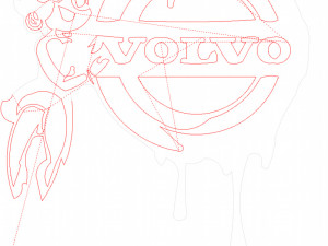 14 DXF FILE VOLVO LOGO cnc file Industrial Laser Cut Router Vinil Nr0953 Modelo 3D