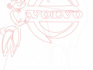 14 DXF FILE VOLVO LOGO cnc file Industrial Laser Cut Router Vinil Nr0953 3D Model