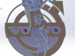 14 DXF FILE VOLVO LOGO cnc file Industrial Laser Cut Router Vinil Nr0953 3D Model