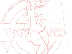 14 DXF FILE VOLVO LOGO cnc file Industrial Laser Cut Router Vinil Nr0953 3D Model