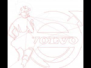 14 DXF FILE VOLVO LOGO cnc file Industrial Laser Cut Router Vinil Nr0953 Modelo 3D