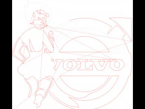 14 DXF FILE VOLVO LOGO cnc file Industrial Laser Cut Router Vinil Nr0953 3D Model