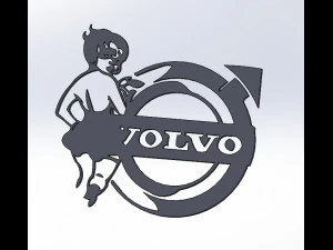 14 DXF FILE VOLVO LOGO cnc file Industrial Laser Cut Router Vinil Nr0953 3D Model