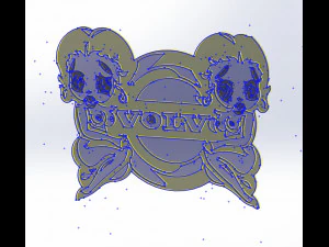 14 DXF FILE VOLVO LOGO cnc file Industrial Laser Cut Router Vinil Nr0953 3D Model