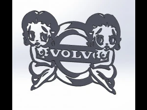 14 DXF FILE VOLVO LOGO cnc file Industrial Laser Cut Router Vinil Nr0953 3D Model