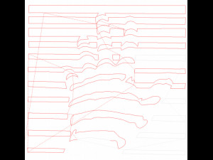 14 DXF File CNC g-code Industrial Laser Router Plasma MEN Lines Design Nr0960 Modèle 3D