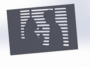 14 DXF File CNC g-code Industrial Laser Router Plasma MEN Lines Design Nr0960 Modèle 3D