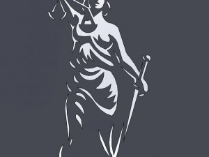 15 DXF File CNC gcode Industrial Laser Cut PANEL Plasma JUSTICE VECTOR Nr0999 3D मॉडल