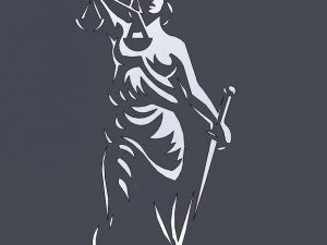 15 DXF File CNC gcode Industrial Laser Cut PANEL Plasma JUSTICE VECTOR Nr0999 3D Model