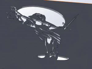 15 DXF File CNC gcode Industrial Laser Cut PANEL Plasma JUSTICE VECTOR Nr0999 3D Model
