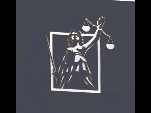 15 DXF File CNC gcode Industrial Laser Cut PANEL Plasma JUSTICE VECTOR Nr0999 3D Model