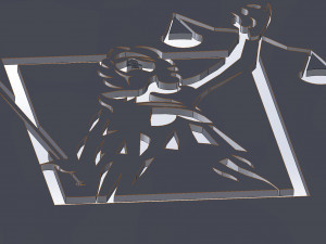 15 DXF File CNC gcode Industrial Laser Cut PANEL Plasma JUSTICE VECTOR Nr0999 3D मॉडल