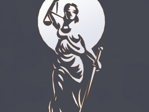 15 DXF File CNC gcode Industrial Laser Cut PANEL Plasma JUSTICE VECTOR Nr0999 3D मॉडल
