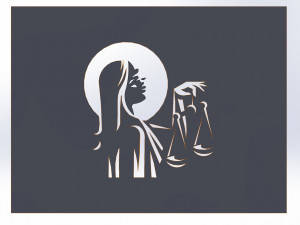 15 DXF File CNC gcode Industrial Laser Cut PANEL Plasma JUSTICE VECTOR Nr0999 3D मॉडल