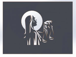 15 DXF File CNC gcode Industrial Laser Cut PANEL Plasma JUSTICE VECTOR Nr0999 3D Model