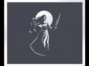 15 DXF File CNC gcode Industrial Laser Cut PANEL Plasma JUSTICE VECTOR Nr0999 3D Model