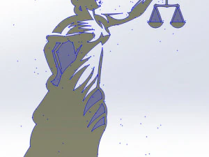 15 DXF File CNC gcode Industrial Laser Cut PANEL Plasma JUSTICE VECTOR Nr0999 3D Model