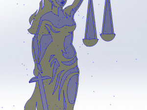 15 DXF File CNC gcode Industrial Laser Cut PANEL Plasma JUSTICE VECTOR Nr0999 3D मॉडल