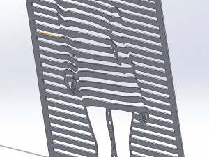 8 DXF File CNC g-code Industrial Laser Cut WOMEN LINES PANEL decorative Nr5030 Modello 3D