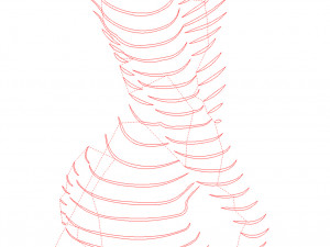 8 DXF File CNC g-code Industrial Laser Cut WOMEN LINES PANEL decorative Nr5030 Modello 3D