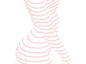 8 File DXF CNC g-code Taglio laser industriale PANNELLO LINEE DONNA decorativo Nr5030 Modello 3D
