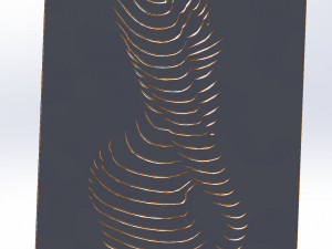 8 DXF File CNC g-code Industrial Laser Cut WOMEN LINES PANEL decorative Nr5030 Modello 3D
