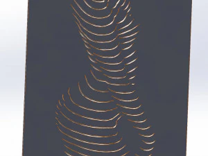 8 File DXF CNC g-code Taglio laser industriale PANNELLO LINEE DONNA decorativo Nr5030 Modello 3D