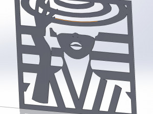 8 DXF File CNC g-code Industrial Laser Cut WOMEN LINES PANEL decorative Nr5030 Modello 3D