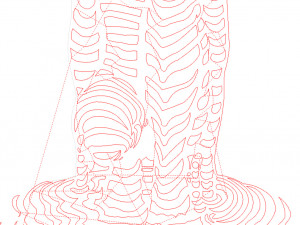 8 DXF File CNC g-code Industrial Laser Cut WOMEN LINES PANEL decorative Nr5030 Modello 3D