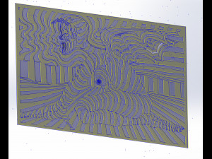 8 DXF File CNC g-code Industrial Laser Cut WOMEN LINES PANEL decorative Nr5030 Modello 3D