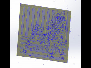 8 DXF File CNC g-code Industrial Laser Cut WOMEN LINES PANEL decorative Nr5030 Modello 3D