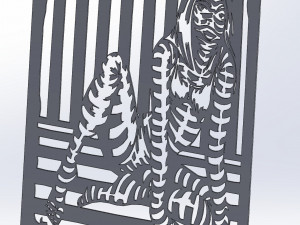 8 DXF File CNC g-code Industrial Laser Cut WOMEN LINES PANEL decorative Nr5030 Modello 3D