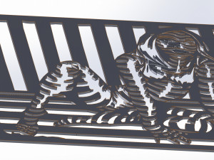 8 DXF File CNC g-code Industrial Laser Cut WOMEN LINES PANEL decorative Nr5030 Modello 3D