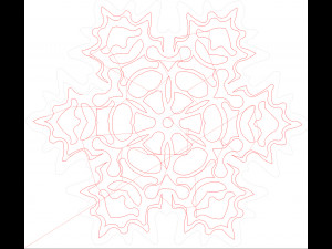 10 DXF File CNC gcode Industrial Laser Router SNOWFLAKES1 Christmas Nr0011 3Dモデル