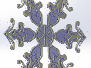 10 DXF File CNC gcode Industrial Laser Router SNOWFLAKES1 Christmas Nr0011 3D-Modell