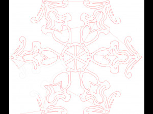 10 DXF File CNC gcode Industrial Laser Router SNOWFLAKES1 Christmas Nr0011 3D-Modell
