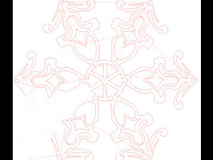 10 DXF File CNC gcode Industrial Laser Router SNOWFLAKES1 Christmas Nr0011 3D Model