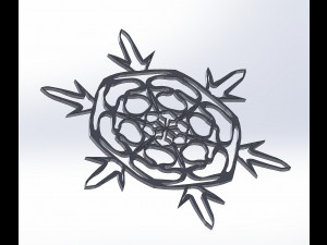 10 DXF File CNC gcode Industrial Laser Router SNOWFLAKES1 Christmas Nr0011 3D-Modell