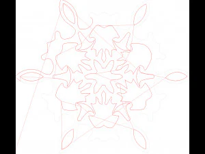10 DXF File CNC gcode Industrial Laser Router SNOWFLAKES1 Christmas Nr0011 3D Model