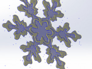 10 DXF File CNC gcode Industrial Laser Router SNOWFLAKES1 Christmas Nr0011 3D-Modell