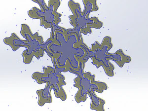 10 DXF File CNC gcode Industrial Laser Router SNOWFLAKES1 Christmas Nr0011 3D Model