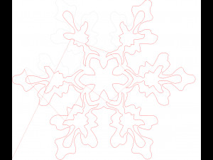 10 DXF File CNC gcode Industrial Laser Router SNOWFLAKES1 Christmas Nr0011 3D-Modell