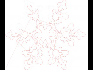 10 DXF File CNC gcode Industrial Laser Router SNOWFLAKES1 Christmas Nr0011 3D Model