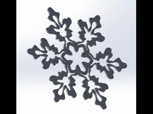 10 DXF File CNC gcode Industrial Laser Router SNOWFLAKES1 Christmas Nr0011 3D Model
