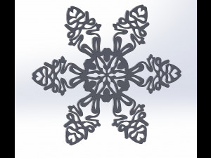 10 DXF File CNC gcode Industrial Laser Router SNOWFLAKES1 Christmas Nr0011 3D-Modell